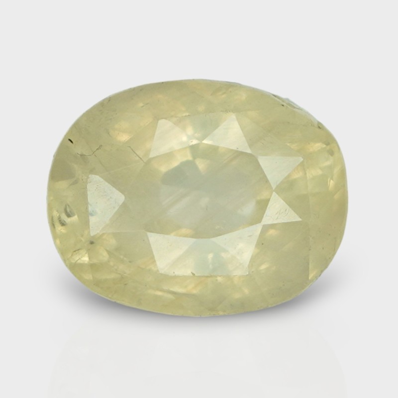 6.65 Cts. Natural Yellow Sapphire Faceted Oval Loose Gemstone