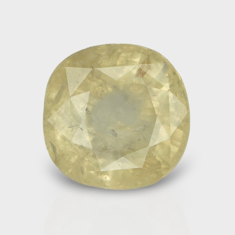 8.8 Cts. Natural Yellow Sapphire Faceted Square Cushion  Loose Gems