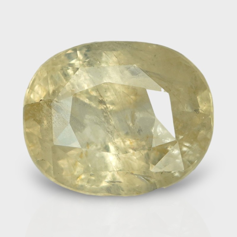 10.08 Cts. Natural Yellow Sapphire Faceted Oval Loose Gemstone