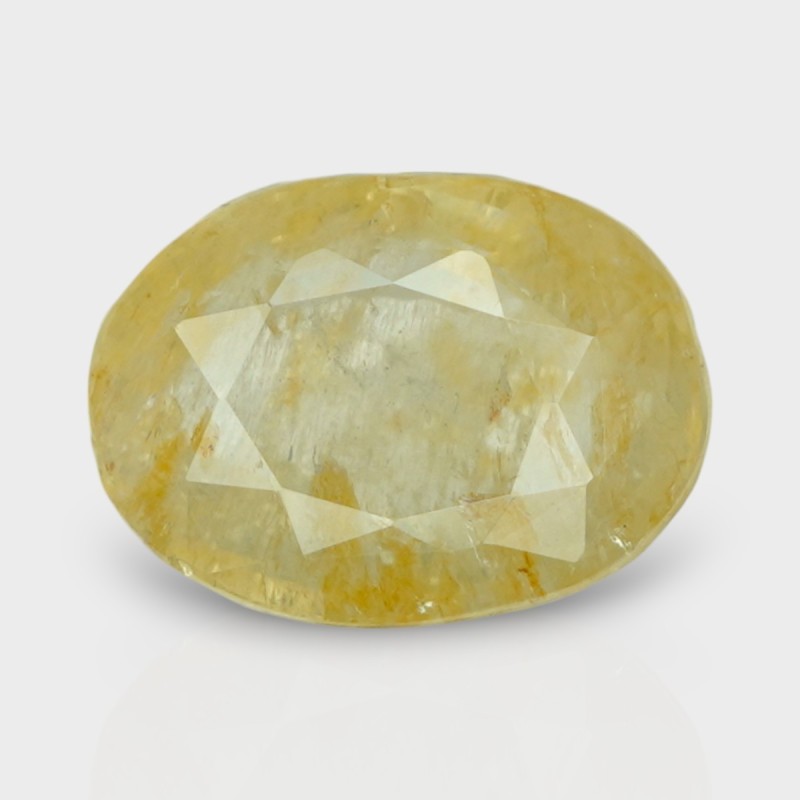 6.57 Cts. Natural Yellow Sapphire Faceted Oval Loose Gemstone