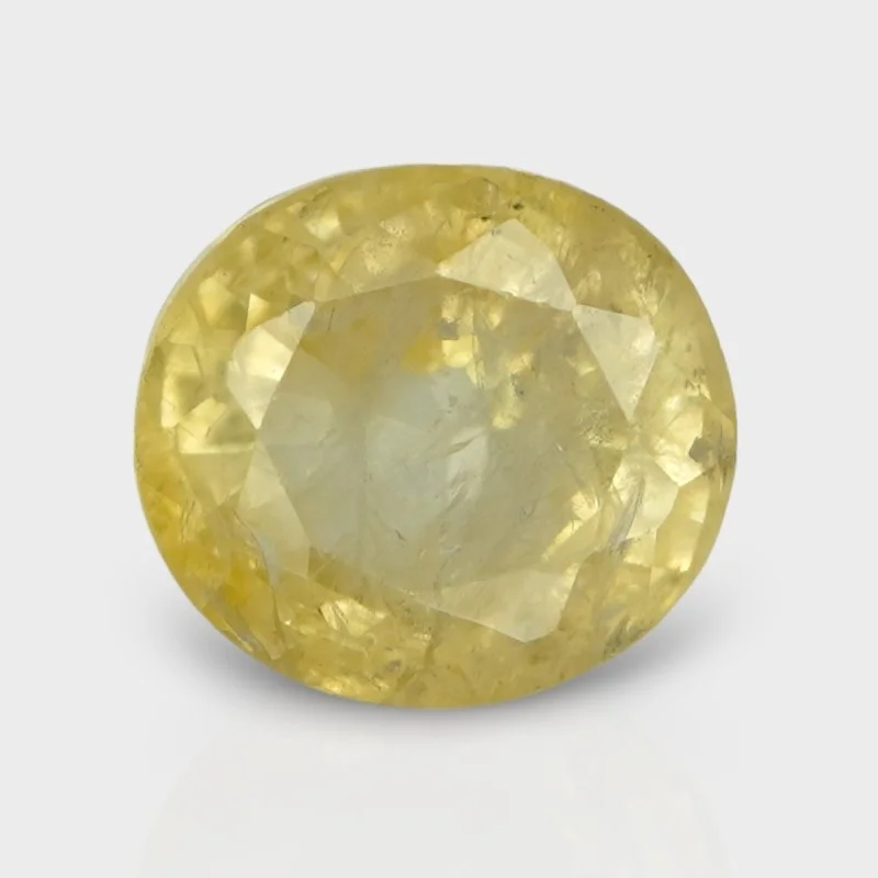 6.27 Cts. Natural Yellow Sapphire Faceted Oval Loose Gemstone