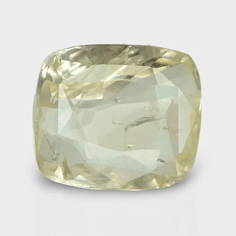 5.16 Cts. Natural Yellow Sapphire Faceted Cushion Loose Gemstone