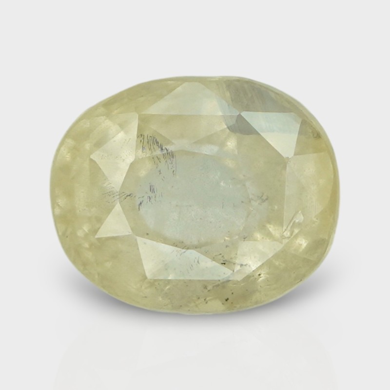 5.5 Cts. Natural Yellow Sapphire Faceted Oval Loose Gemstone