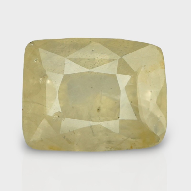 6.52 Cts. Natural Yellow Sapphire Faceted Cushion Loose Gemstone