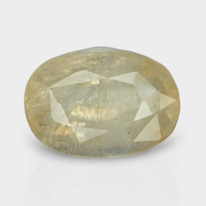 6.98 Cts. Natural Yellow Sapphire Faceted Oval Loose Gemstone