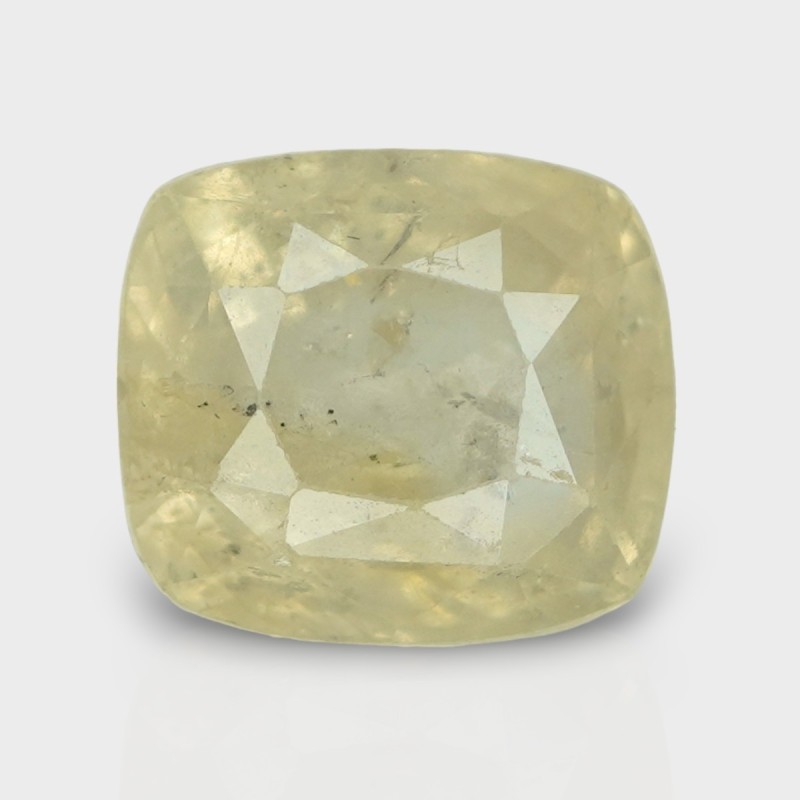 8.97 Cts. Natural Yellow Sapphire Faceted Cushion Loose Gemstone