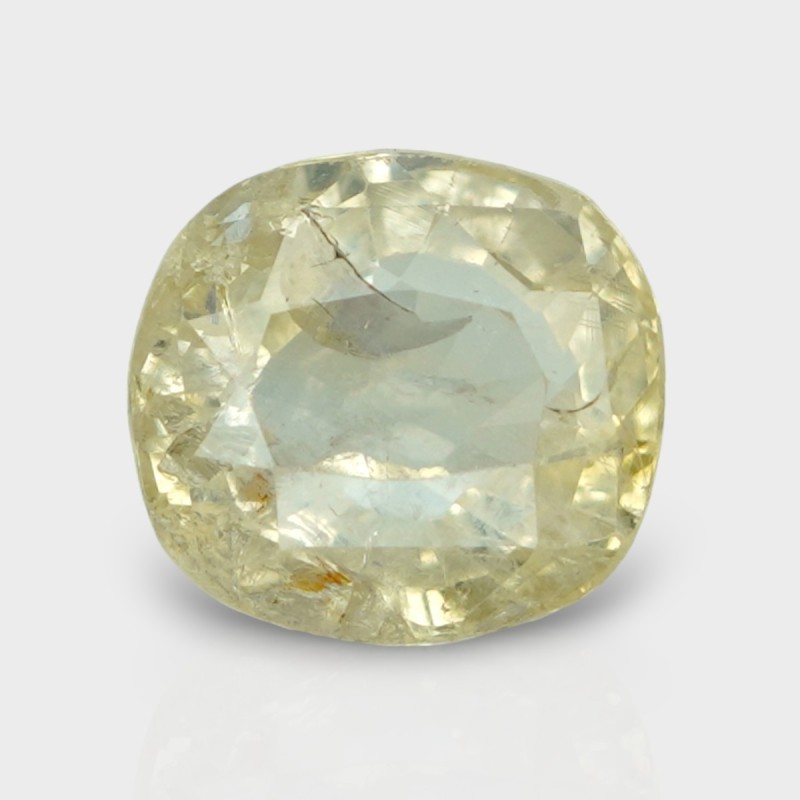 4.68 Cts. Natural Yellow Sapphire Faceted Cushion Loose Gemstone