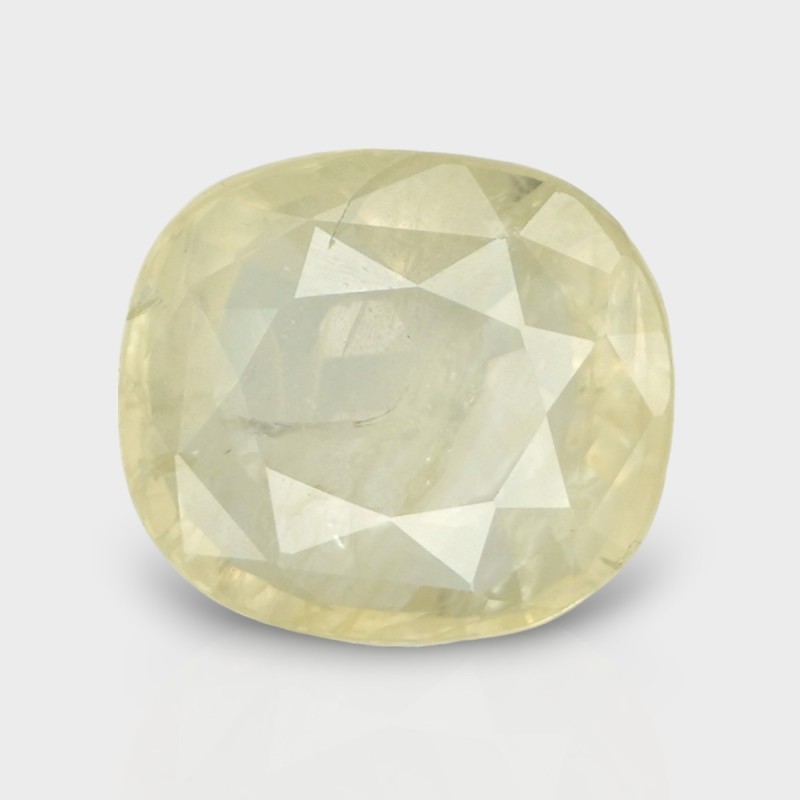 5.25 Cts. Natural Yellow Sapphire Faceted Cushion Loose Gemstone