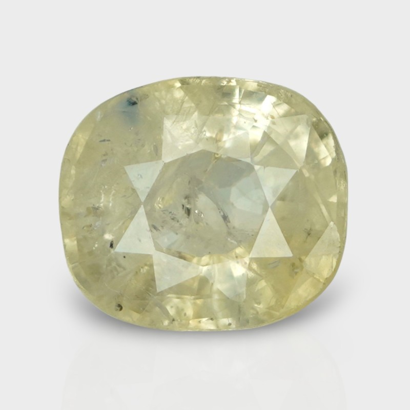 5.88 Cts. Natural Yellow Sapphire Faceted Cushion Loose Gemstone