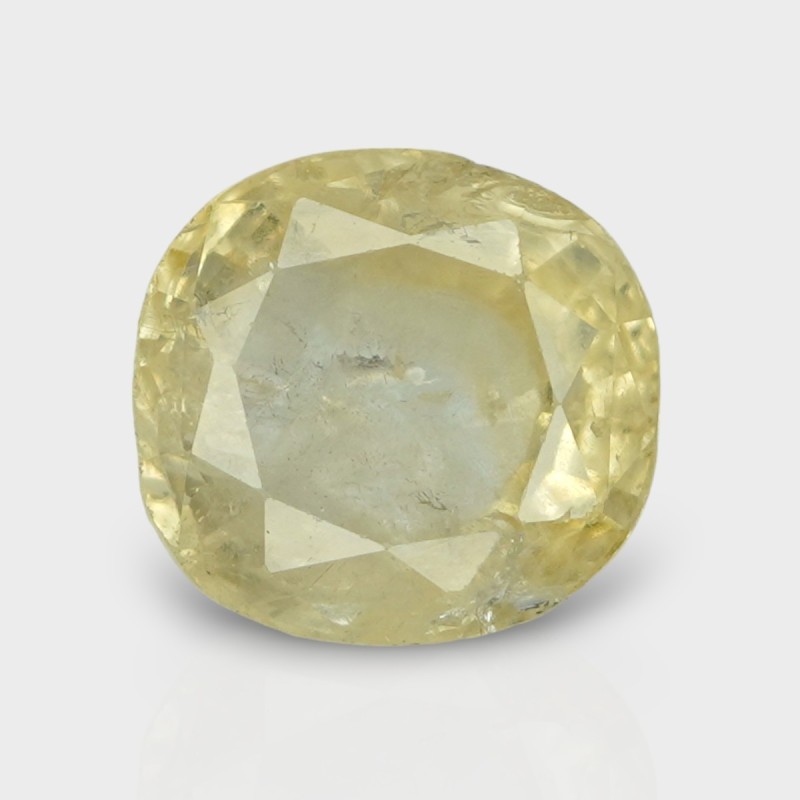 5.15 Cts. Natural Yellow Sapphire Faceted Cushion Loose Gemstone