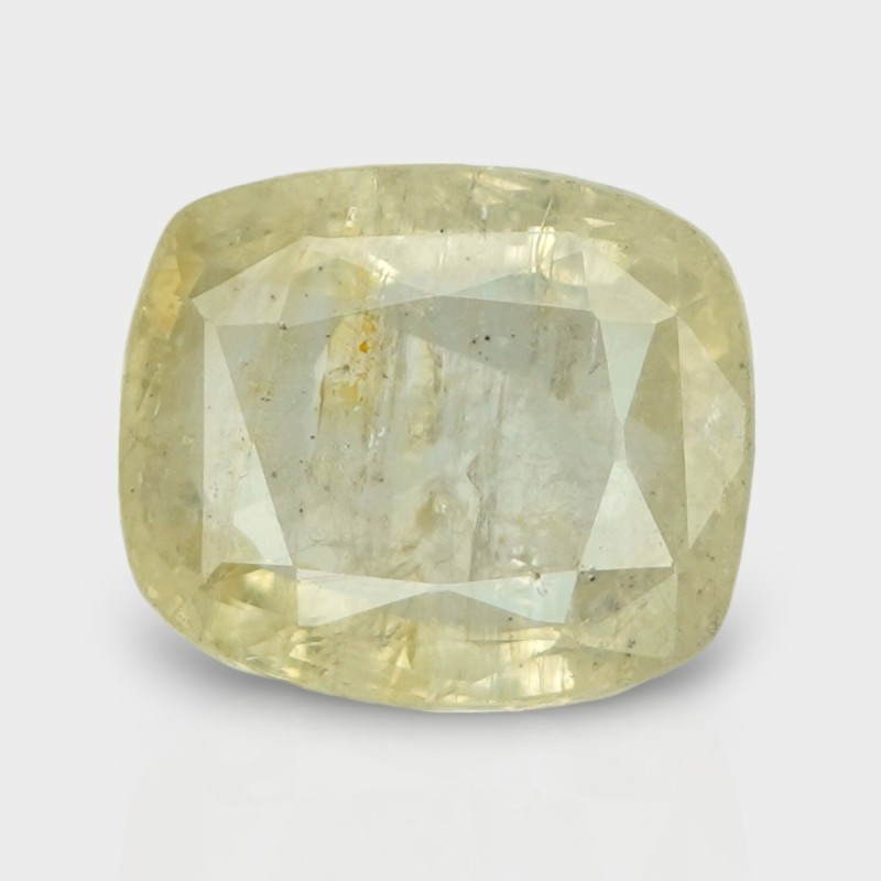 4.93 Cts. Natural Yellow Sapphire Faceted Cushion Loose Gemstone