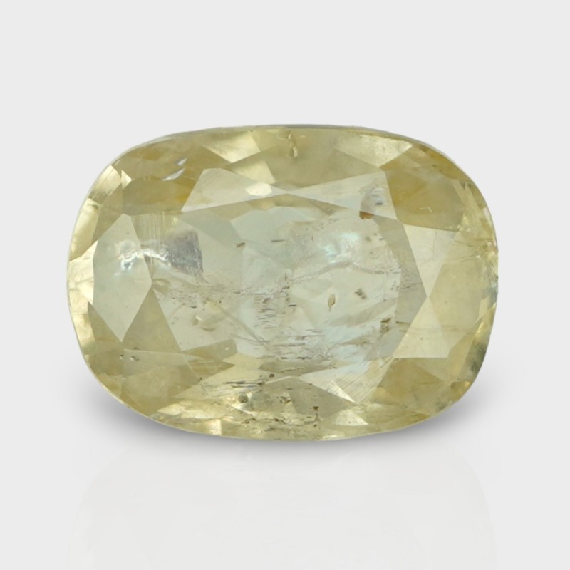 4.06 Cts. Natural Yellow Sapphire Faceted Cushion Loose Gemstone