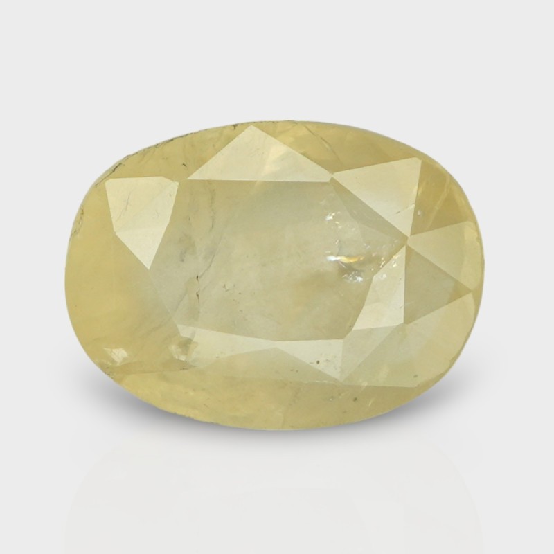 5.78 Cts. Natural Yellow Sapphire Faceted Oval Loose Gemstone