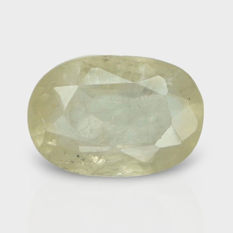 6.58 Cts. Natural Yellow Sapphire Faceted Oval Loose Gemstone