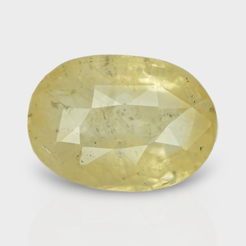 7.19 Cts. Natural Yellow Sapphire Faceted Oval Loose Gemstone