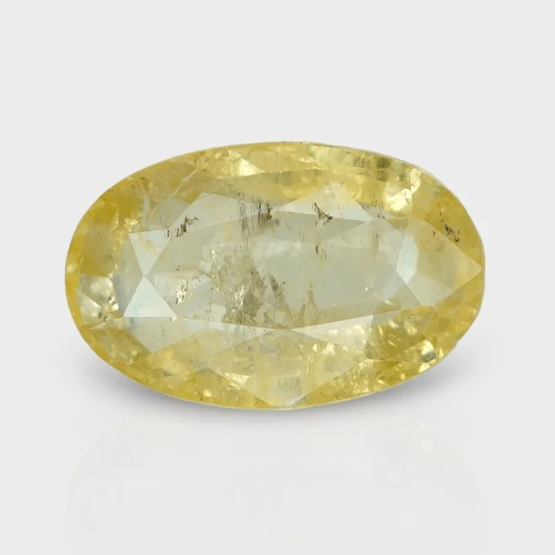 4.66 Cts. Natural Yellow Sapphire Faceted Oval Loose Gemstone