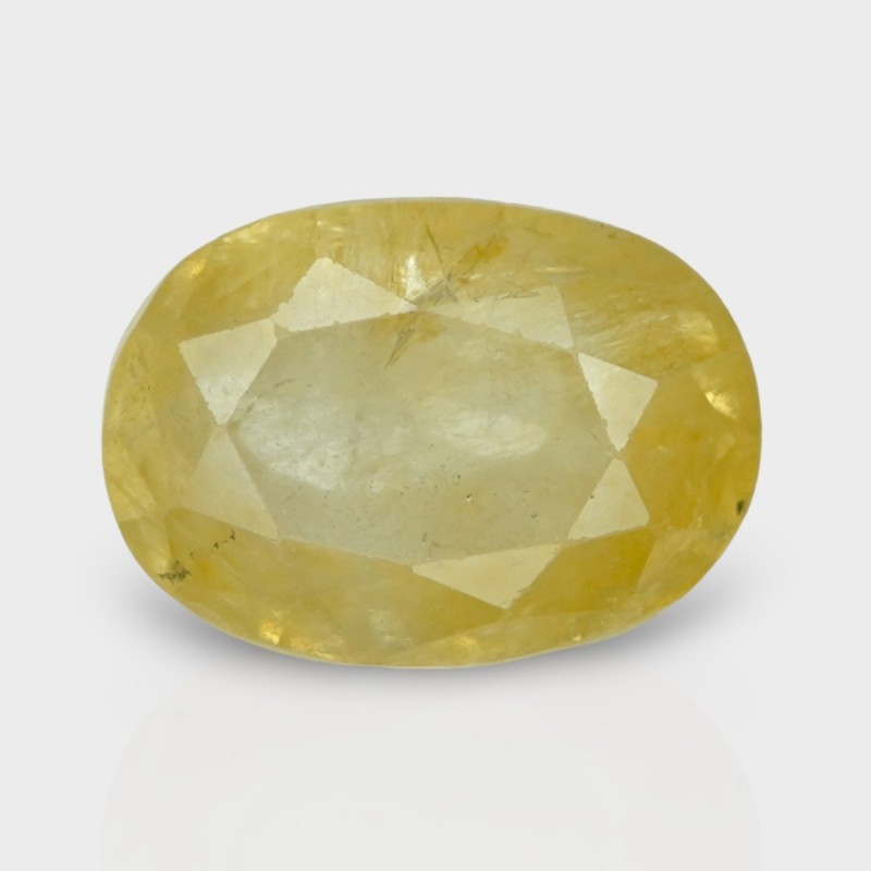 7.28 Cts. Natural Yellow Sapphire Faceted Oval Loose Gemstone