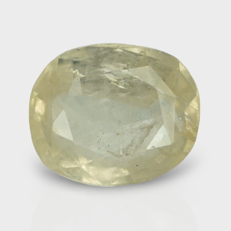 5.41 Cts. Natural Yellow Sapphire Faceted Oval Loose Gemstone