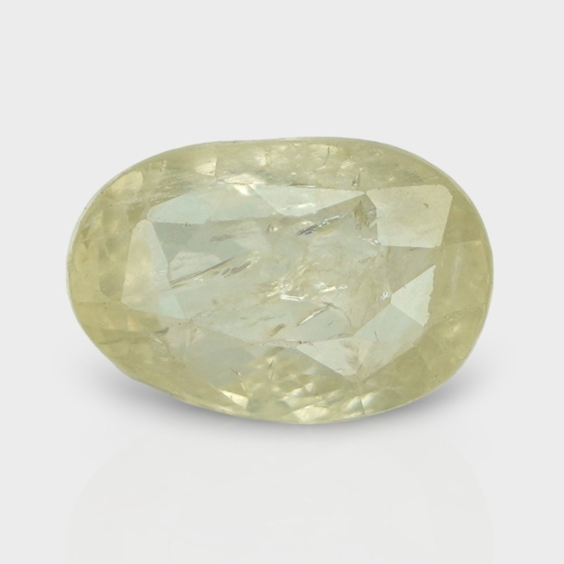 5.5 Cts. Natural Yellow Sapphire Faceted Oval Loose Gemstone