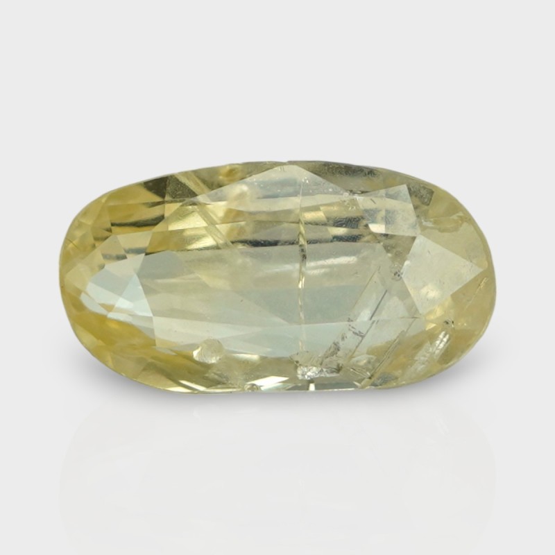 3.71 Cts. Natural Yellow Sapphire Faceted Oval Loose Gemstone