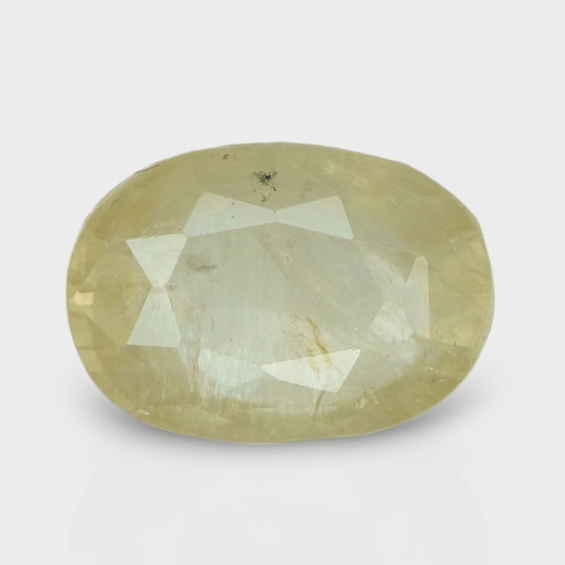 5.66 Cts. Natural Yellow Sapphire Faceted Oval Loose Gemstone