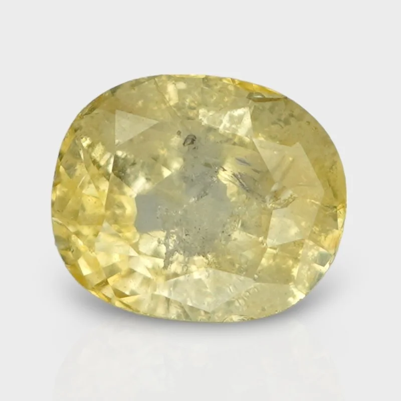 4.03 Cts. Natural Yellow Sapphire Faceted Oval Loose Gemstone