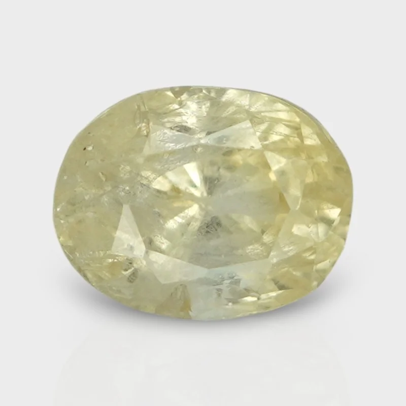 5.05 Cts. Natural Yellow Sapphire Faceted Oval Loose Gemstone