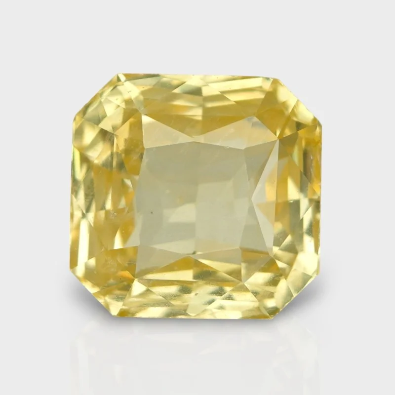 14.35 Cts. Natural Yellow Sapphire Step Cut Octagon Loose Gemstone