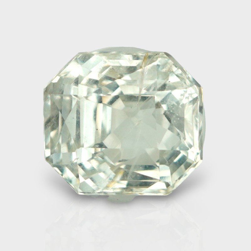 8.52 Cts. Natural White Sapphire Step Cut Octagon Loose Gemstone