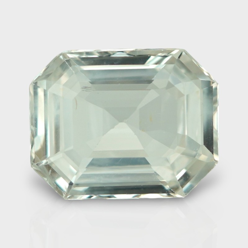 10.15 Cts. Natural White Sapphire Step Cut Octagon Loose Gemstone