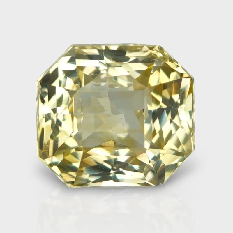 7.87 Cts. Natural Yellow Sapphire Concave Cut Octagon Loose Gemstone