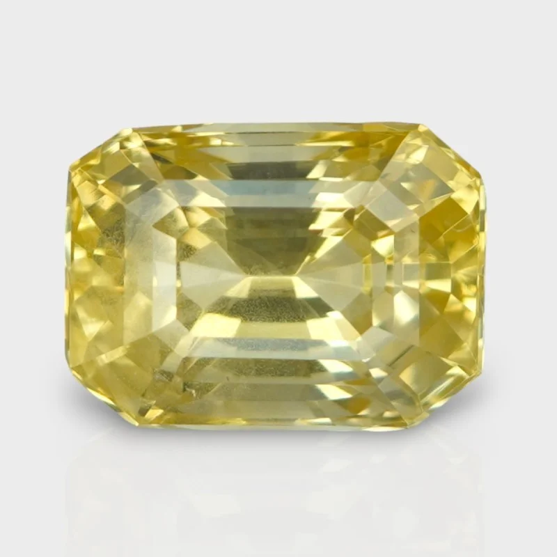 8.92 Cts. Natural Yellow Sapphire Step Cut Octagon Loose Gemstone