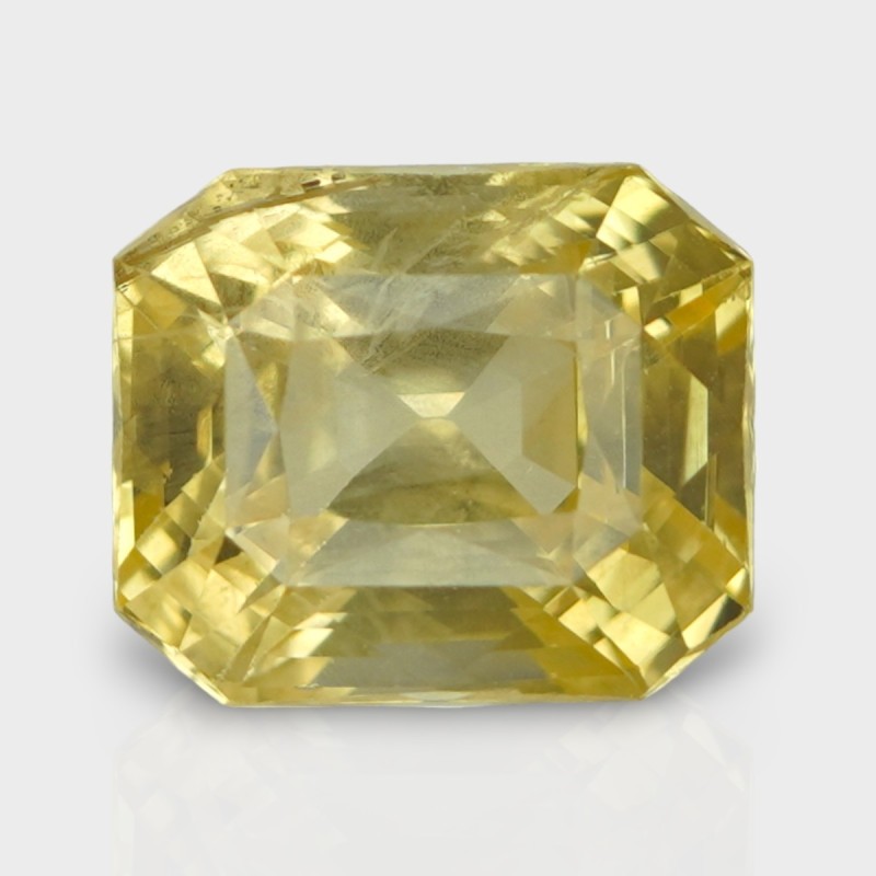 7.8 Cts. Natural Yellow Sapphire Step Cut Octagon Loose Gemstone