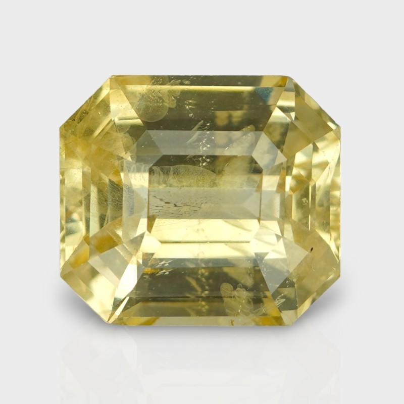 11.9 Cts. Natural Yellow Sapphire Step Cut Octagon Loose Gemstone