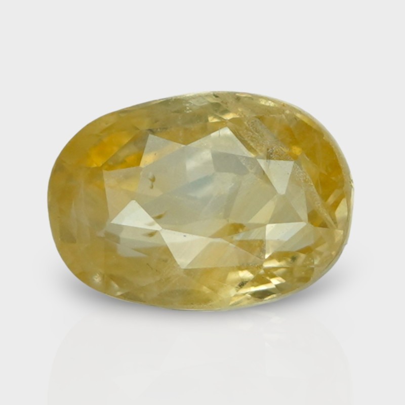 3.73 Cts. Natural Yellow Sapphire Faceted Oval Loose Gemstone