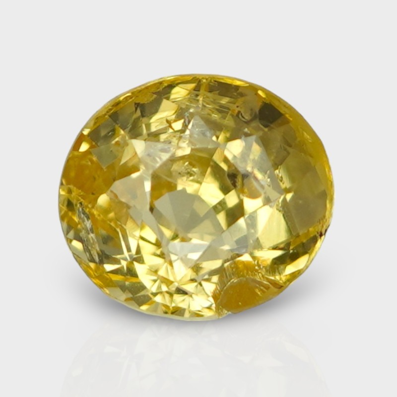 3.01 Cts. Natural Yellow Sapphire Faceted Oval Loose Gemstone