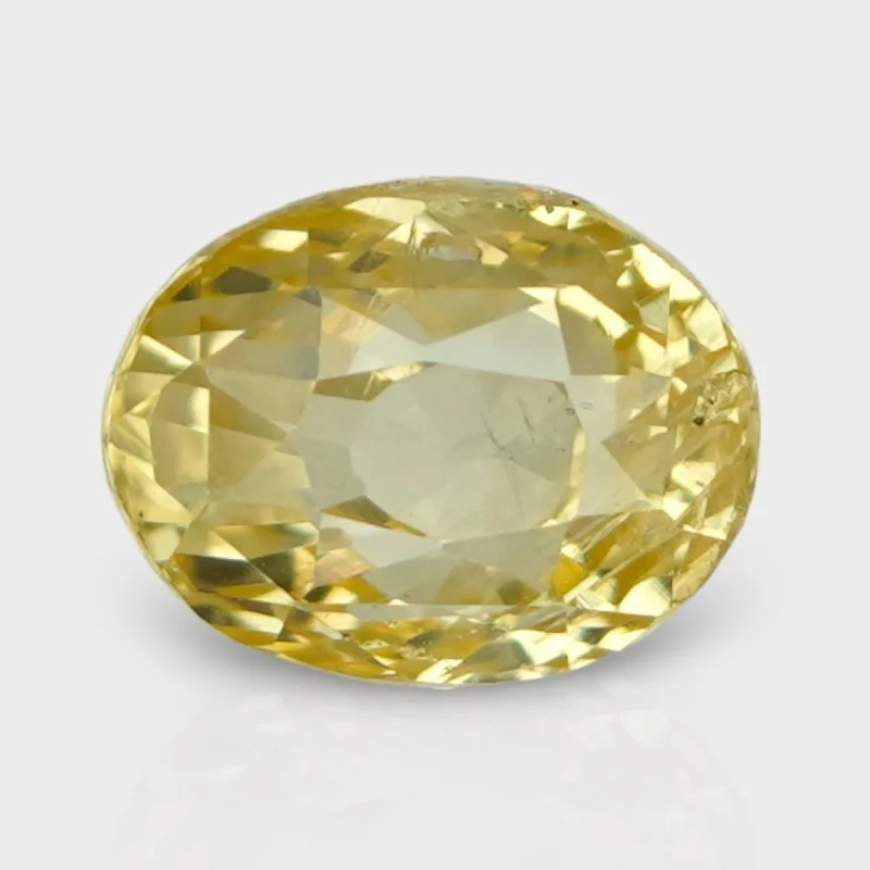 3.19 Cts. Natural Yellow Sapphire Faceted Oval Loose Gemstone