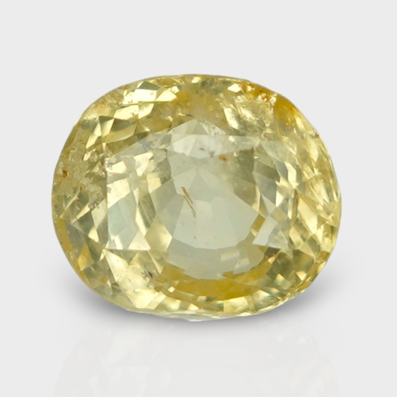 3.64 Cts. Natural Yellow Sapphire Faceted Cushion Loose Gemstone