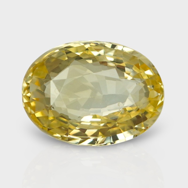 5.54 Cts. Natural Yellow Sapphire Faceted Oval Loose Gemstone