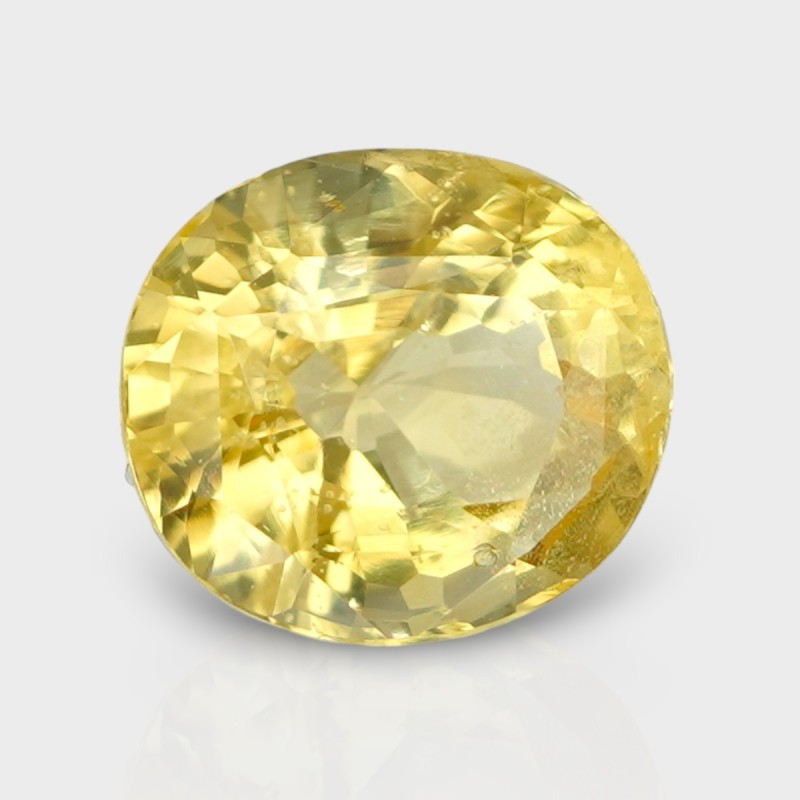 4.74 Cts. Natural Yellow Sapphire Faceted Oval Loose Gemstone