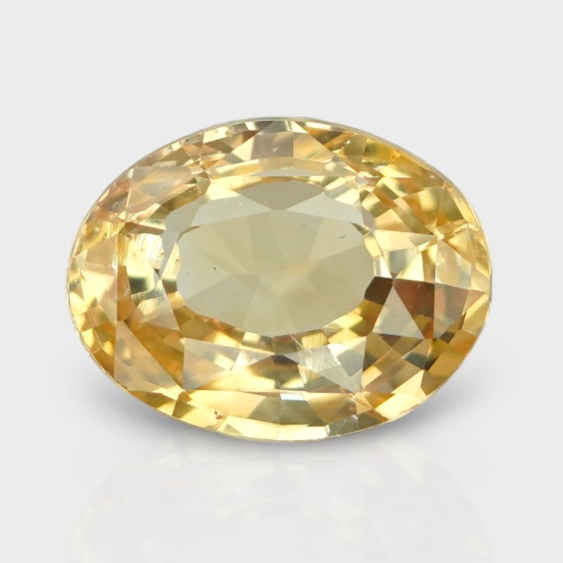 5.05 Cts. Natural Yellow Sapphire Faceted Oval Loose Gemstone