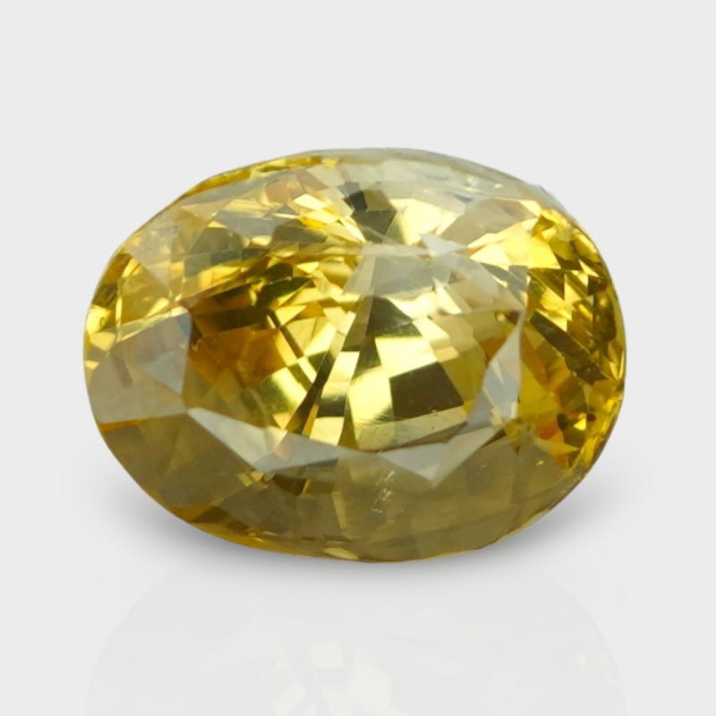 5.02 Cts. Natural Yellow Sapphire Faceted Oval Loose Gemstone