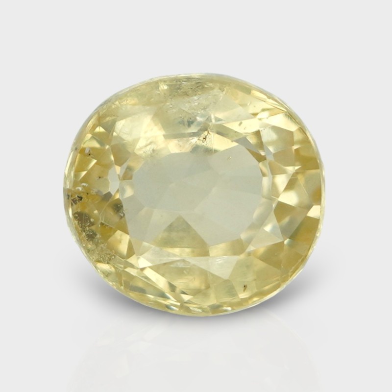 5.56 Cts. Natural Yellow Sapphire Faceted Oval Loose Gemstone