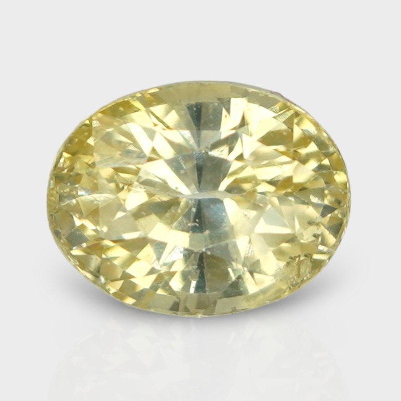 5.5 Cts. Natural Yellow Sapphire Faceted Oval Loose Gemstone