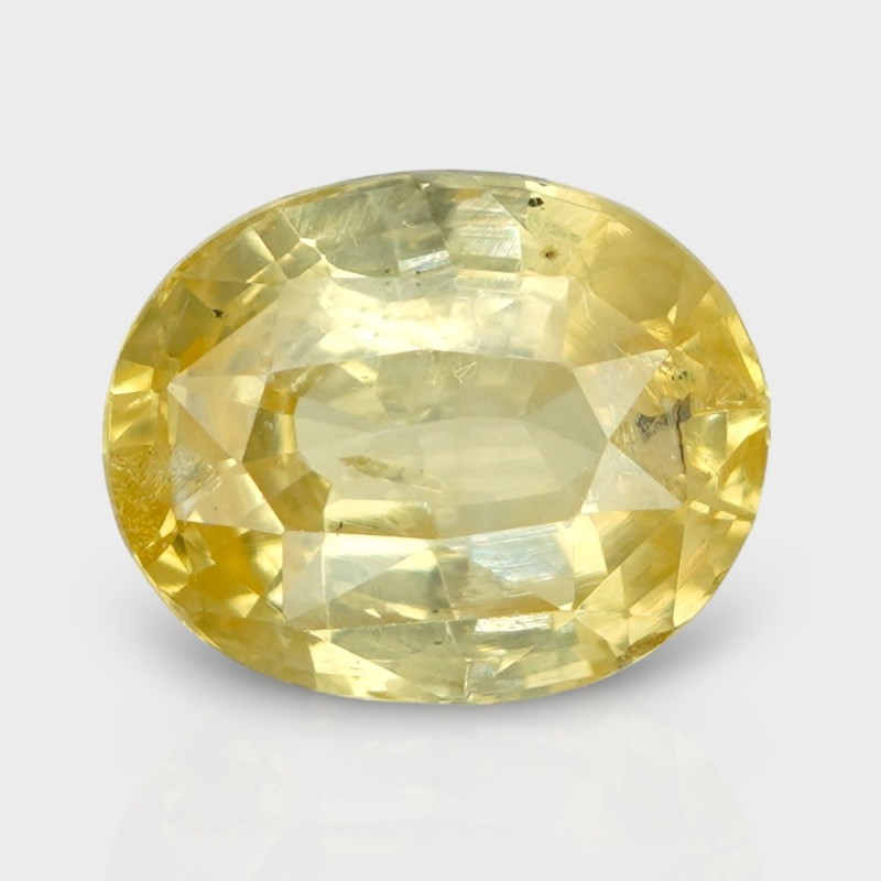 5.53 Cts. Natural Yellow Sapphire Faceted Oval Loose Gemstone