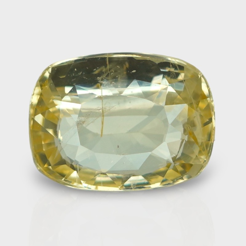 8.65 Cts. Natural Yellow Sapphire Faceted Cushion Loose Gemstone