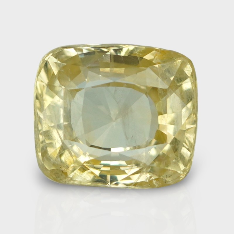 6.97 Cts. Natural Yellow Sapphire Faceted Cushion Loose Gemstone