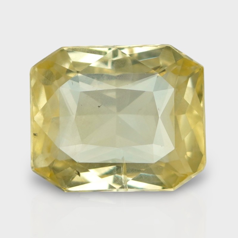 7.94 Cts. Natural Yellow Sapphire Step Cut Octagon Loose Gemstone