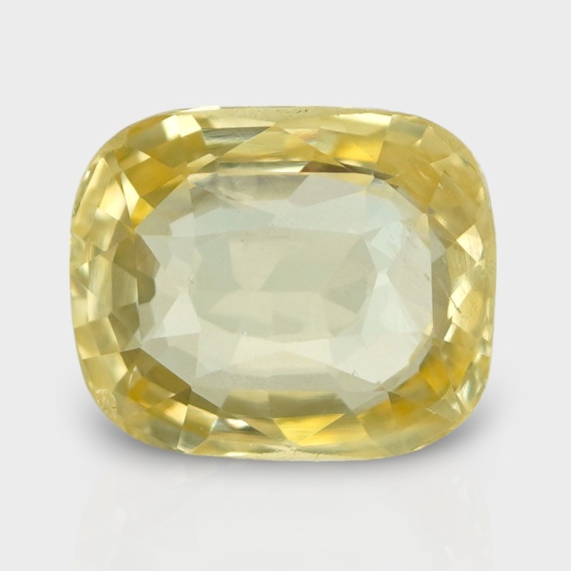 5.55 Cts. Natural Yellow Sapphire Faceted Cushion Loose Gemstone