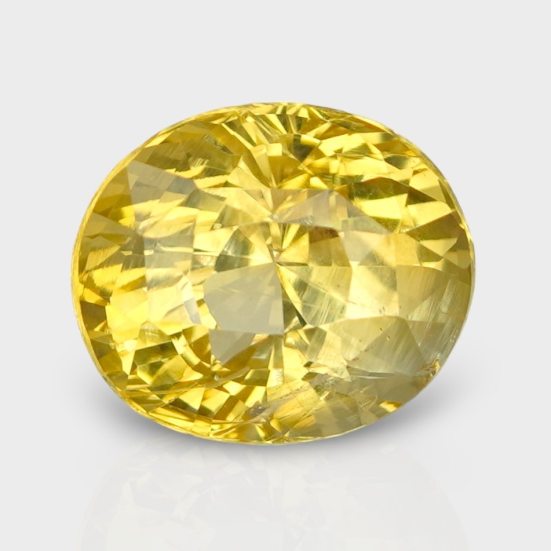 5.03 Cts. Natural Yellow Sapphire Faceted Cushion Loose Gemstone